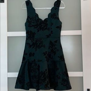Deep green dress